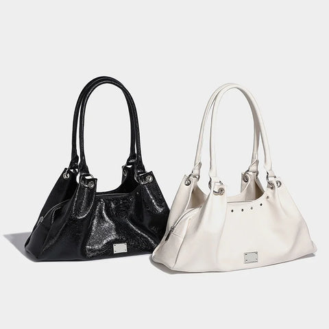 Stylish Vintage Shoulder Bag with Underarm Carry Spacious Tote Bag in Relaxed Style Soft Women's Handbag