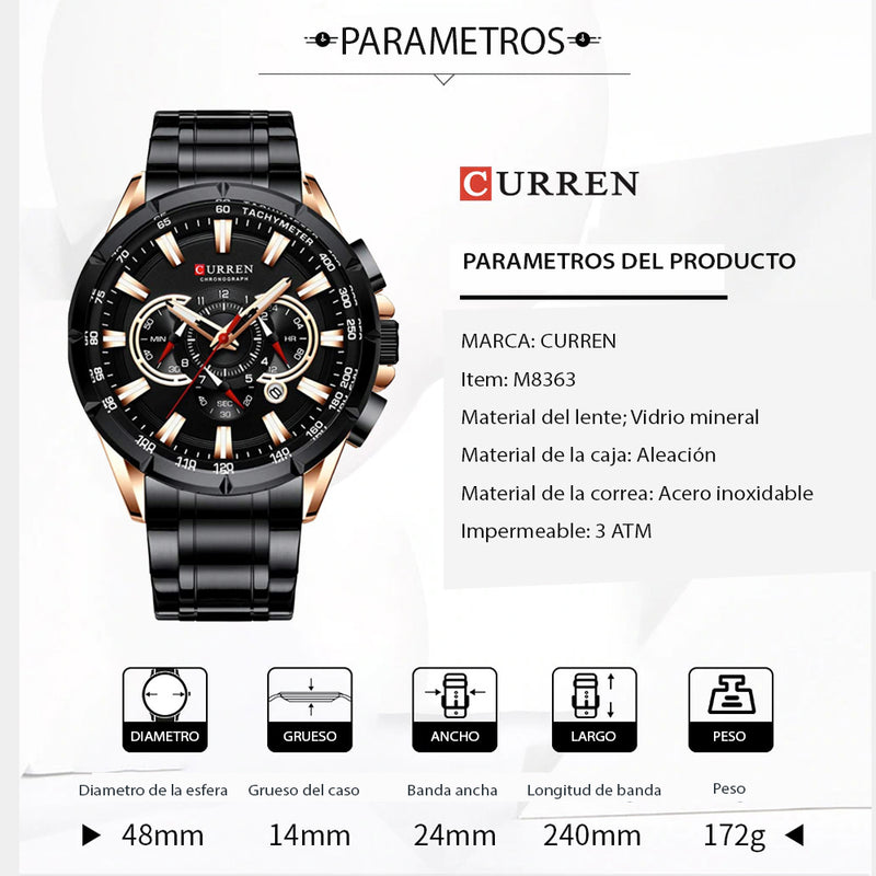 RELOJ ELEGANTE PARA CABALLEROS - CURREN 8363